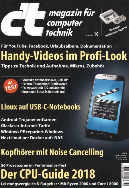 c’t Magazin 2018-10